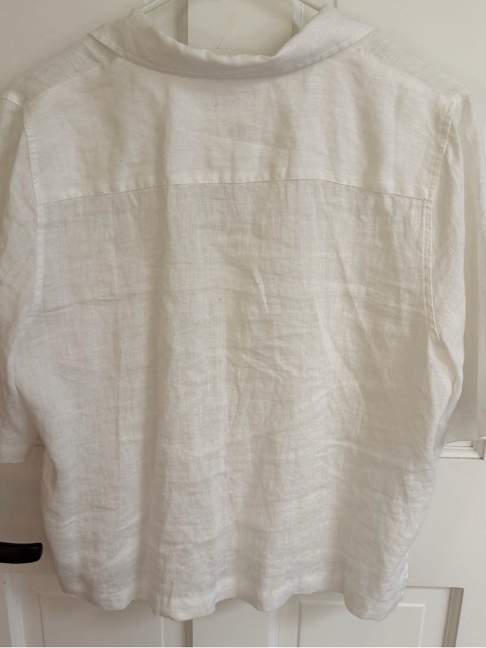 Wilfred linen Cropped White Button Front Shirt - Picture 10 of 10